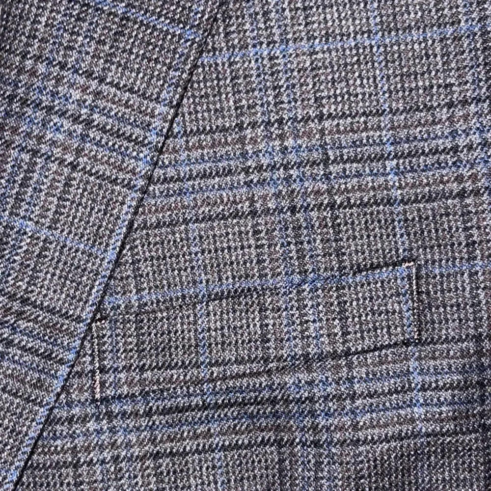 Lauren Ralph Lauren Blazer Mens 42L Wool Grey Glen Plaid Sport Coat Jacket